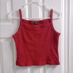 Red Cropped Tank